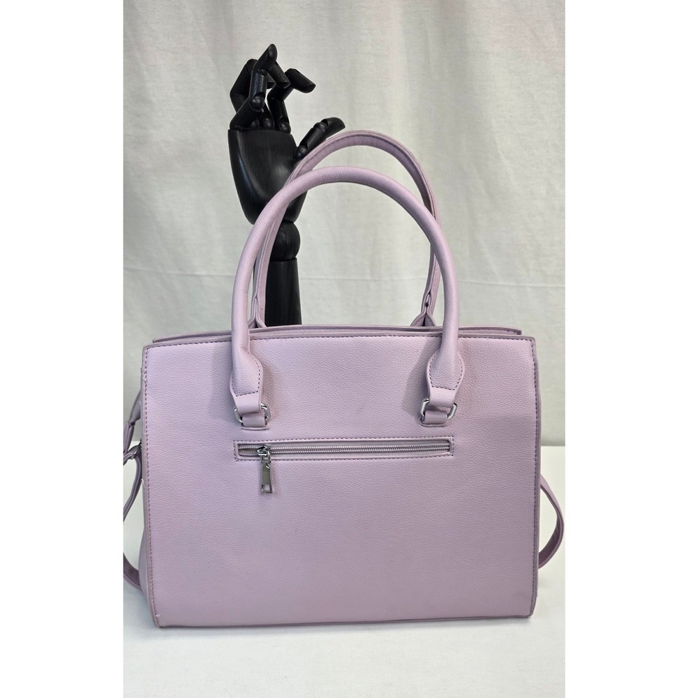 Pink & Cosmo Lavender Purple Paneled Satchel Handbag Crossbody Bag - Picture 7 of 16